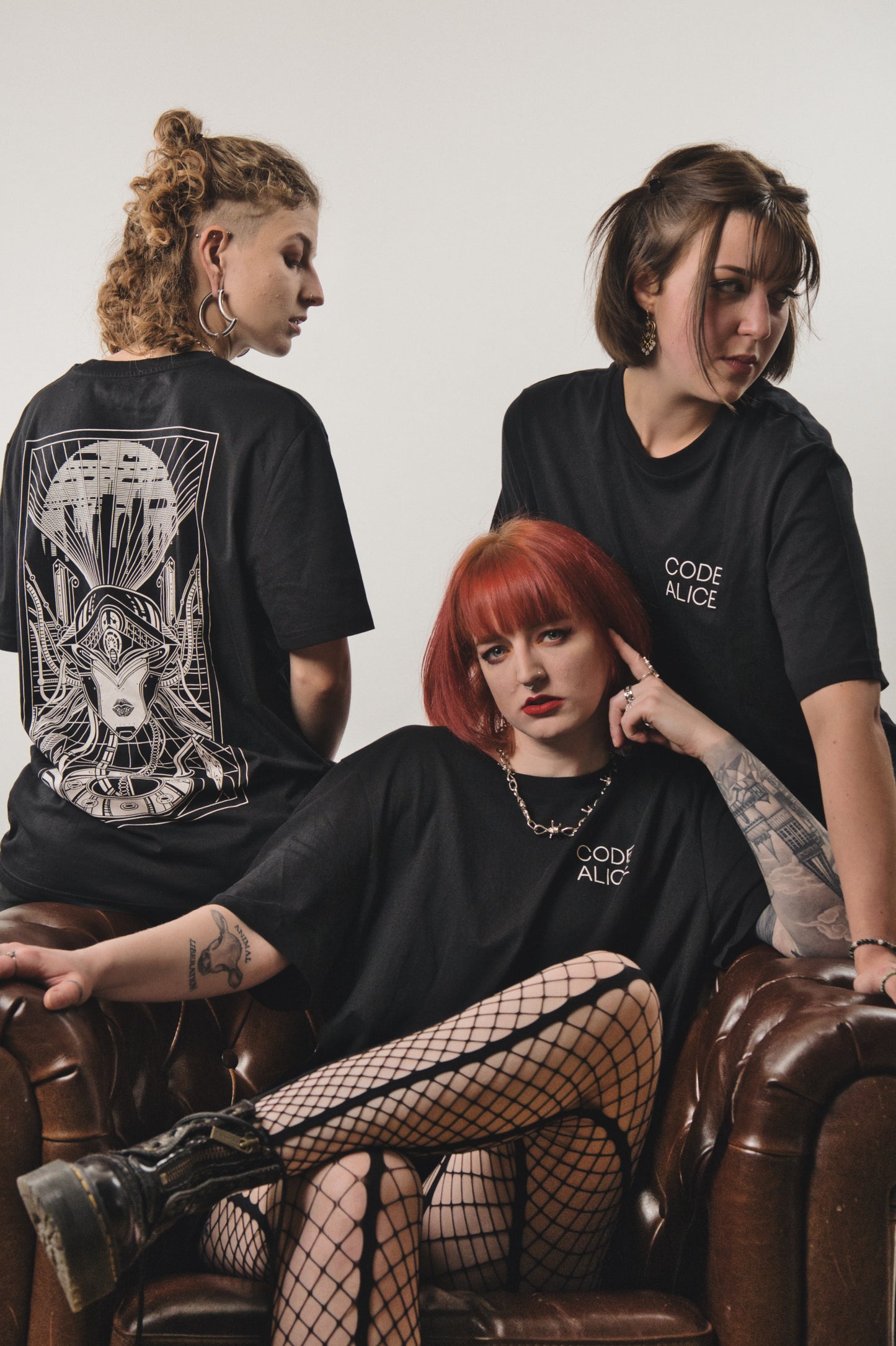 CODE ALICE Shirt - Black with Front and Backprint