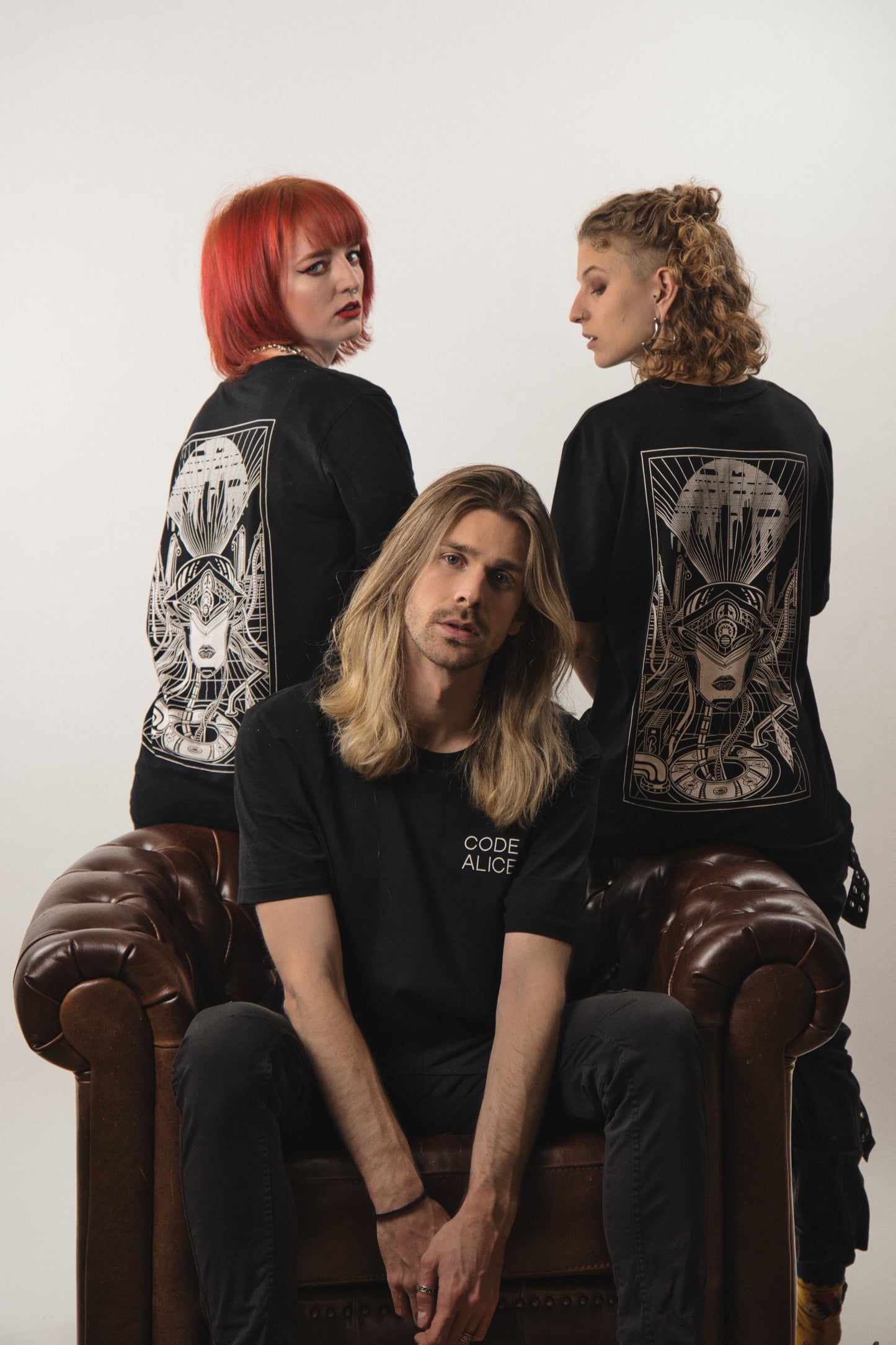 CODE ALICE Shirt - Black with Front and Backprint